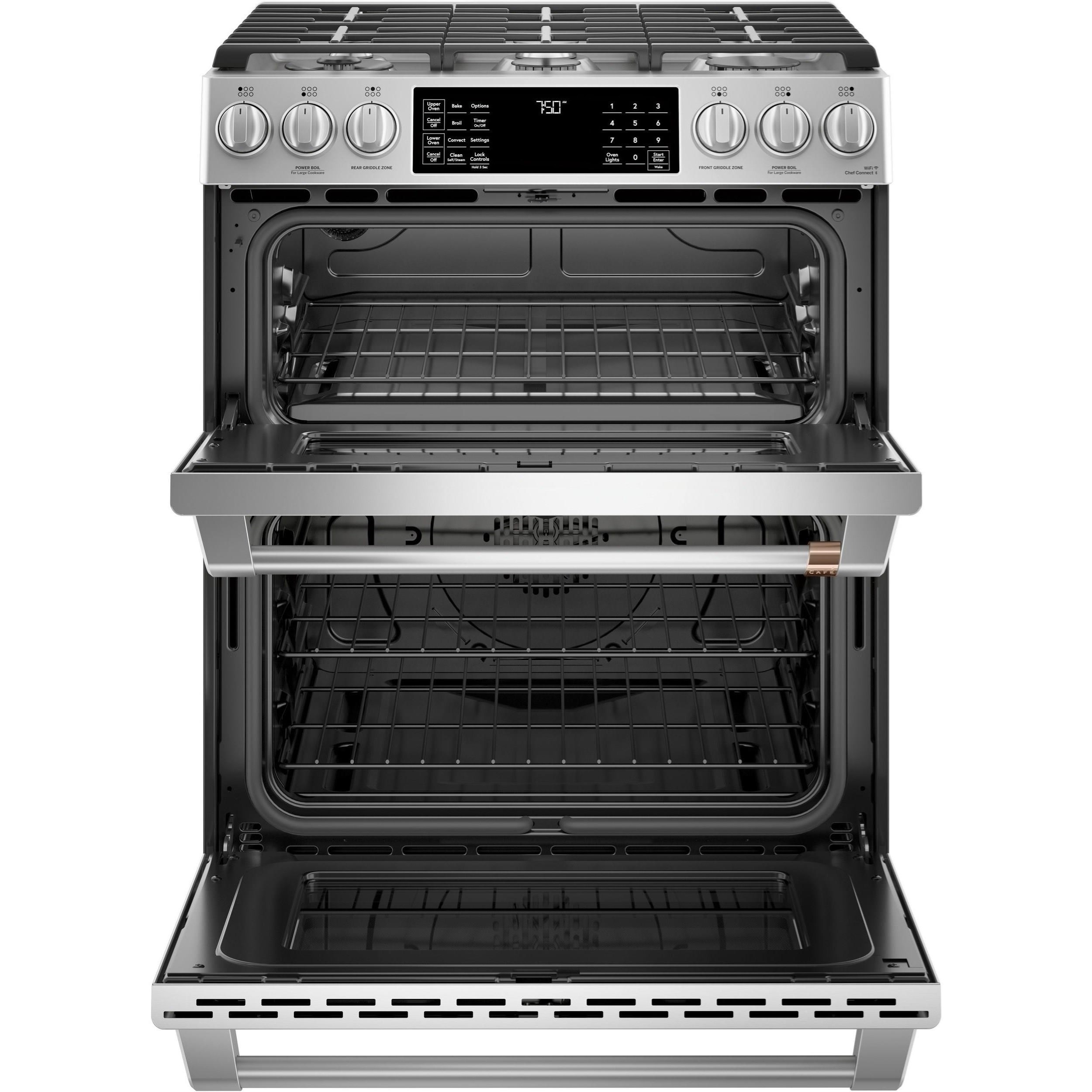 GE Appliances CGS750P2MS1 Cafe´™ 30" Smart SlideIn, FrontControl, Gas